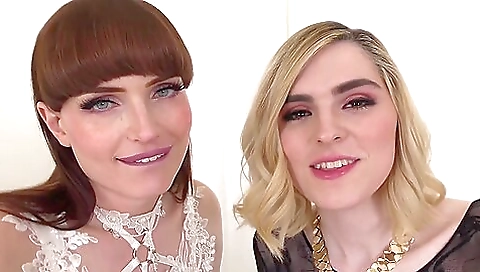 Stunning brunette slut in front of a hot black guy