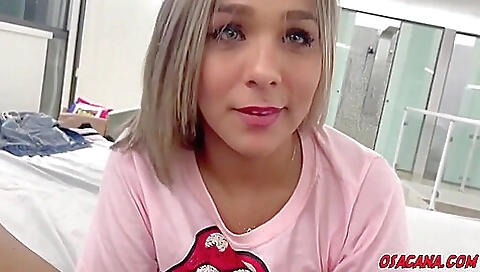 Blonde pornstar in big tits sex video with a black cock