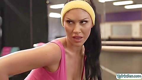 Beautiful pornstar in amazing big boobs fucking threesome