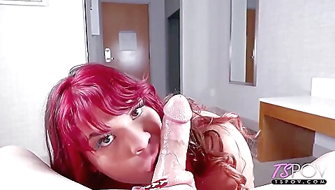 Big ass latina teen with a tattooed pussy sucking a huge cock