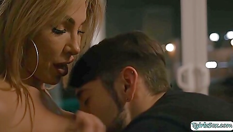 Milf with big ass and tits has big dick in her ass