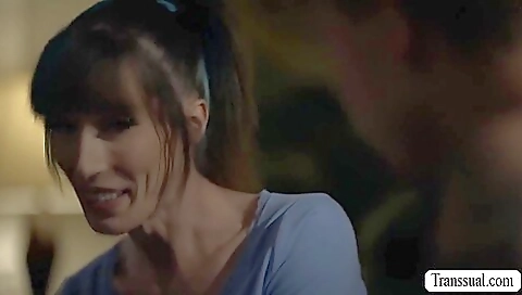 Busty brunette with a huge ass rides her lover's thick cock