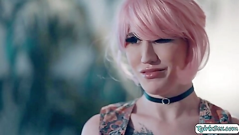 Tattooed redhead loves taking her boyfriend's dick inside