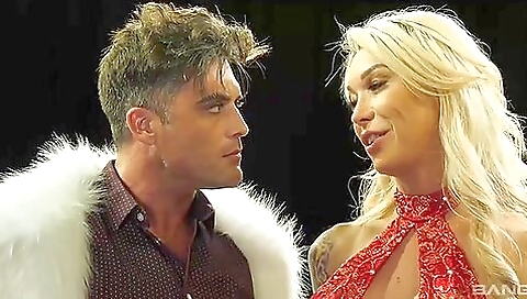 Abnity teen with big tits and natural tits sucks a dick