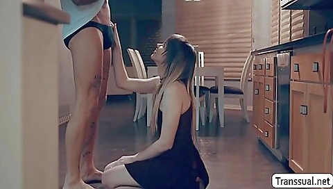 Bareback brunette ass fucked by her stepbro with her ass