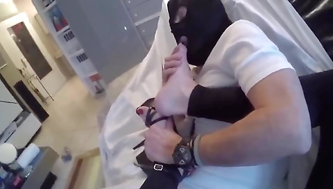 Busty shemale milf fucked by a dildo and gets her pussy fucked