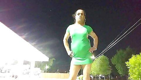 Bianca plays with her pussy in public in sexy outdoor scene