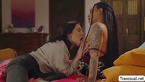 Busty busty brunette is penetrated on the bed in a bedroom