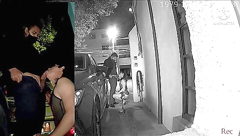 Big booty amateur in sexy lingerie fucking outdoors